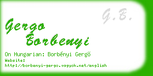 gergo borbenyi business card