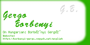 gergo borbenyi business card